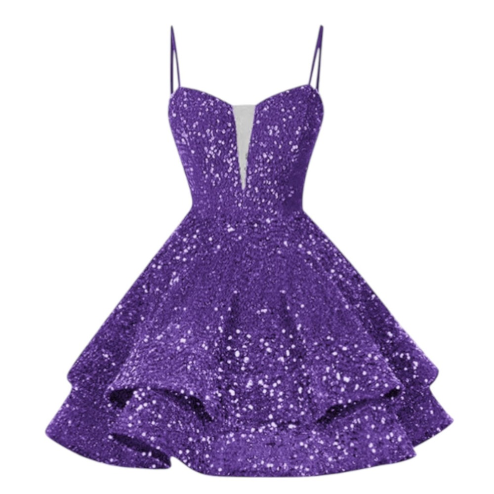 Disco Y2K Rave Euphoria Sequin Mini Dress Women Medium Glam Party Night Out